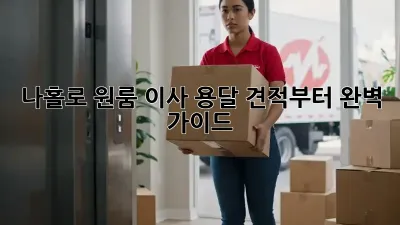 나홀로 원룸 이사? 용달 견적부터 완벽 가이드!