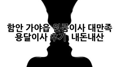 함안 가야읍 원룸이사 대만족! 용달이사 후기 🚚💨 #내돈내산